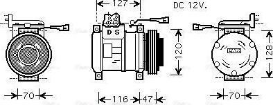 Ava Quality Cooling IVAK077 - Компресор, климатизация vvparts.bg