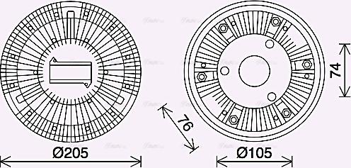 Ava Quality Cooling IVC138 - Съединител, вентилатор на радиатора vvparts.bg