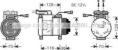 Ava Quality Cooling IVK074 - Компресор, климатизация vvparts.bg