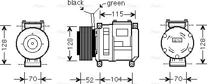 Ava Quality Cooling JDAK022 - Компресор, климатизация vvparts.bg