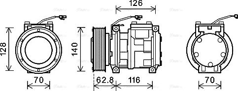 Ava Quality Cooling JDK014 - Компресор, климатизация vvparts.bg