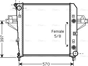 Ava Quality Cooling JE 2043 - Радиатор, охлаждане на двигателя vvparts.bg