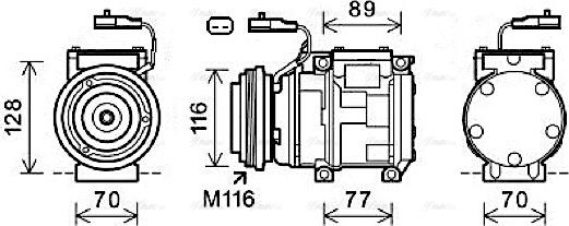 Ava Quality Cooling JEAK056 - Компресор, климатизация vvparts.bg