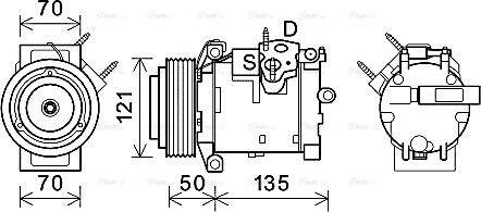 Ava Quality Cooling JEAK066 - Компресор, климатизация vvparts.bg