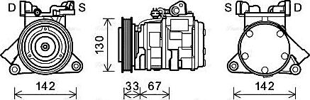 Ava Quality Cooling JEAK062 - Компресор, климатизация vvparts.bg