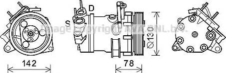 Ava Quality Cooling JEK065 - Компресор, климатизация vvparts.bg