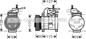 Ava Quality Cooling JE K032 - Компресор, климатизация vvparts.bg