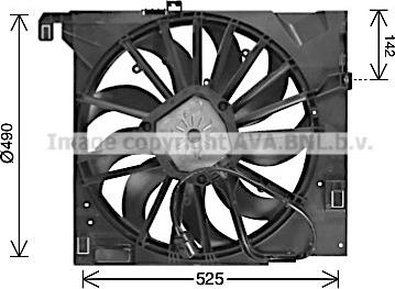 Ava Quality Cooling JR7502 - Вентилатор, охлаждане на двигателя vvparts.bg