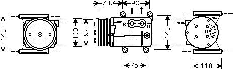 Ava Quality Cooling JRAK025 - Компресор, климатизация vvparts.bg