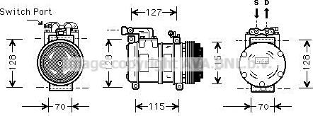 Ava Quality Cooling JRK058 - Компресор, климатизация vvparts.bg