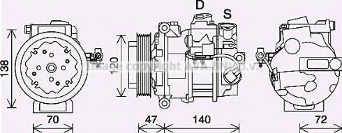 Ava Quality Cooling JRK057 - Компресор, климатизация vvparts.bg