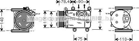 Ava Quality Cooling JR K034 - Компресор, климатизация vvparts.bg