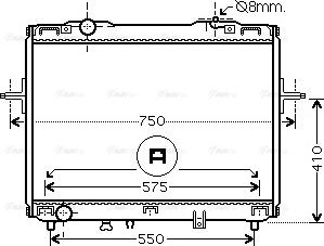 Ava Quality Cooling KA2069 - Радиатор, охлаждане на двигателя vvparts.bg