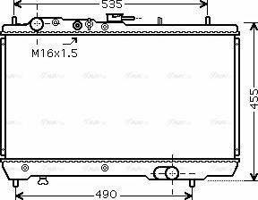 Ava Quality Cooling KA2066 - Радиатор, охлаждане на двигателя vvparts.bg