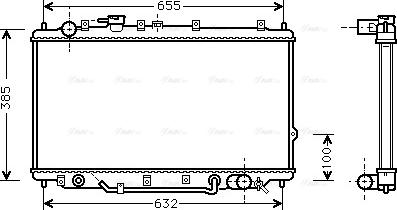 Ava Quality Cooling KA2017 - Радиатор, охлаждане на двигателя vvparts.bg