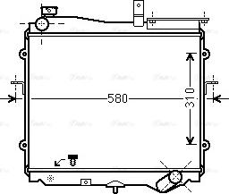 Ava Quality Cooling KA2024 - Радиатор, охлаждане на двигателя vvparts.bg