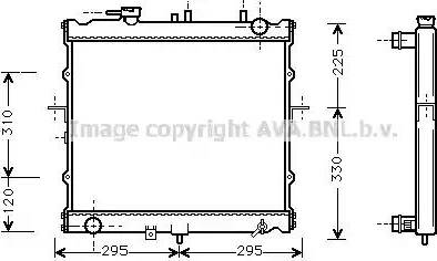 Ava Quality Cooling KA2022 - Радиатор, охлаждане на двигателя vvparts.bg