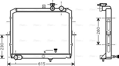 Ava Quality Cooling KAA2033 - Радиатор, охлаждане на двигателя vvparts.bg