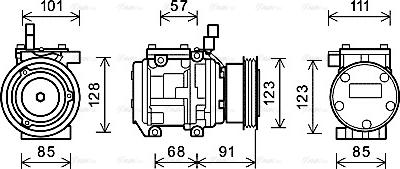 Ava Quality Cooling KAAK145 - Компресор, климатизация vvparts.bg