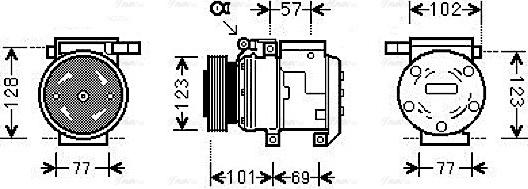 Ava Quality Cooling KAAK146 - Компресор, климатизация vvparts.bg