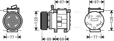 Ava Quality Cooling KAAK117 - Компресор, климатизация vvparts.bg