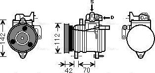 Ava Quality Cooling KAAK121 - Компресор, климатизация vvparts.bg