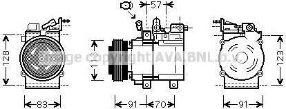 Ava Quality Cooling KAAK174 - Компресор, климатизация vvparts.bg