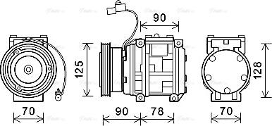 Ava Quality Cooling KAAK178 - Компресор, климатизация vvparts.bg