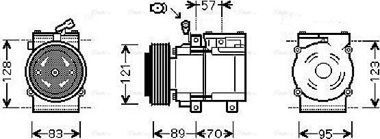 Ava Quality Cooling KAAK205 - Компресор, климатизация vvparts.bg