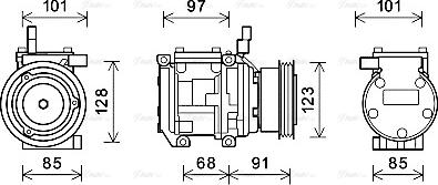 Ava Quality Cooling KAAK208 - Компресор, климатизация vvparts.bg