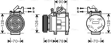 Ava Quality Cooling KAK052 - Компресор, климатизация vvparts.bg