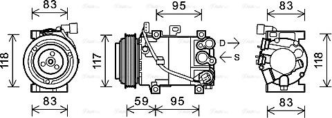 Ava Quality Cooling KAK193 - Компресор, климатизация vvparts.bg