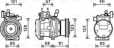 Ava Quality Cooling KAK145 - Компресор, климатизация vvparts.bg