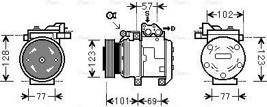 Ava Quality Cooling KAK146 - Компресор, климатизация vvparts.bg