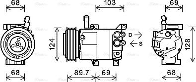 Ava Quality Cooling KAK159 - Компресор, климатизация vvparts.bg