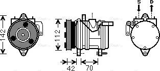 Ava Quality Cooling KAK168 - Компресор, климатизация vvparts.bg