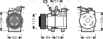 Ava Quality Cooling KAK137 - Компресор, климатизация vvparts.bg