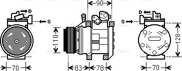 Ava Quality Cooling KAK173 - Компресор, климатизация vvparts.bg