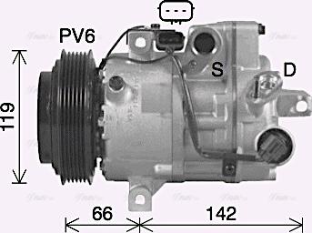 Ava Quality Cooling KAK314 - Компресор, климатизация vvparts.bg