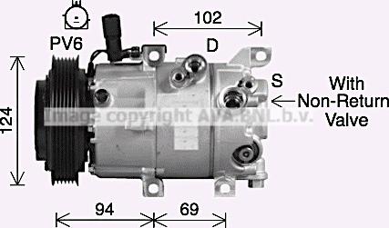 Ava Quality Cooling KAK325 - Компресор, климатизация vvparts.bg