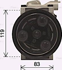 Ava Quality Cooling KAK298 - Компресор, климатизация vvparts.bg