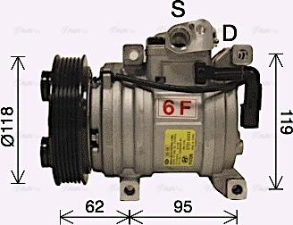 Ava Quality Cooling KAK298 - Компресор, климатизация vvparts.bg