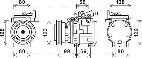 Ava Quality Cooling KAK264 - Компресор, климатизация vvparts.bg