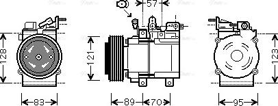 Ava Quality Cooling KAK205 - Компресор, климатизация vvparts.bg