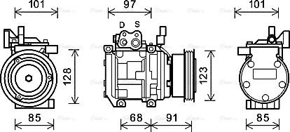 Ava Quality Cooling KAK208 - Компресор, климатизация vvparts.bg