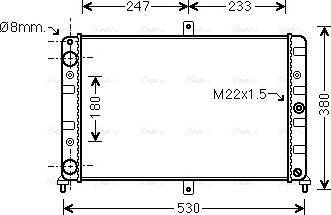 Ava Quality Cooling LA2008 - Радиатор, охлаждане на двигателя vvparts.bg