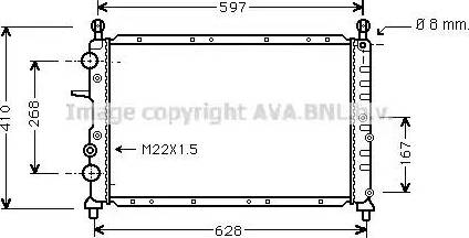 Ava Quality Cooling LC 2073 - Радиатор, охлаждане на двигателя vvparts.bg