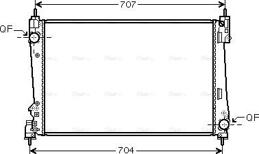 Ava Quality Cooling LCA2096 - Радиатор, охлаждане на двигателя vvparts.bg