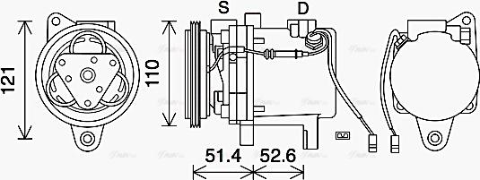 Ava Quality Cooling MCAK019 - Компресор, климатизация vvparts.bg