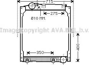 Ava Quality Cooling ME 2197 - Радиатор, охлаждане на двигателя vvparts.bg